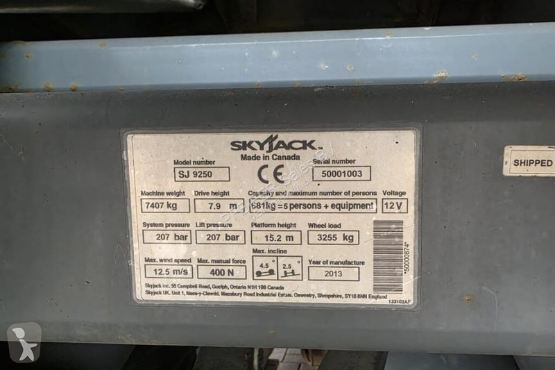 Hoogwerker Skyjack SJ9250RT Diesel, 4x4 Drive,...