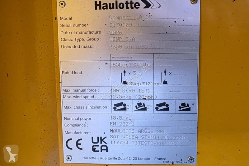 Nacelle Haulotte COMPACT 10DX Valid Inspection,...