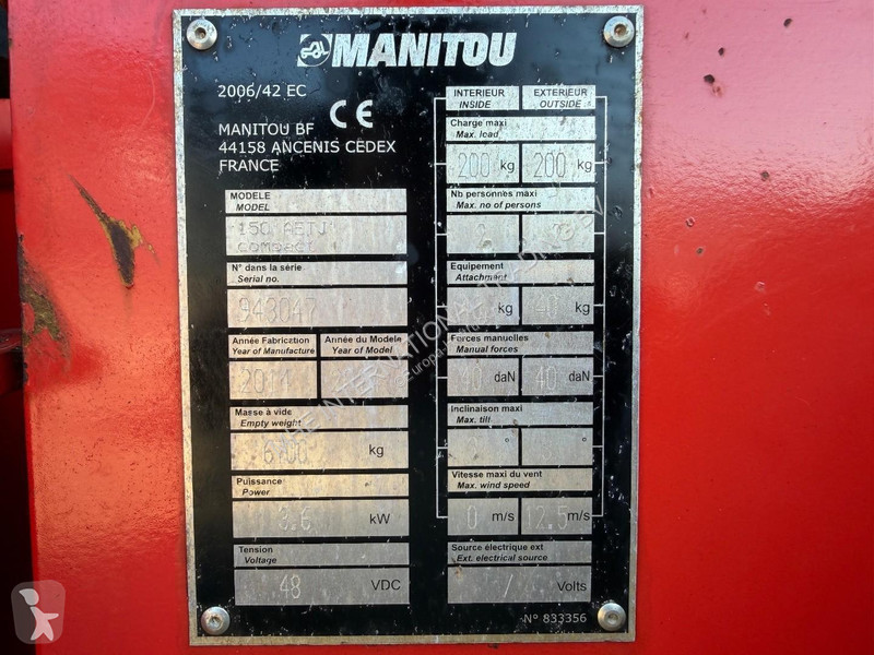 Nacelle Manitou 150 AETJ C