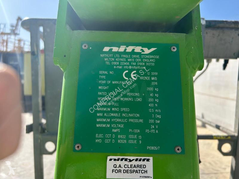 Plataforma Niftylift  HR12NDE
