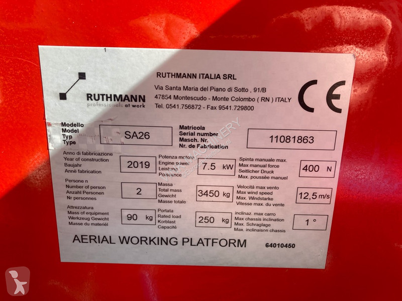 Nacelle Ruthmann SA 26 Blue Hybrid
