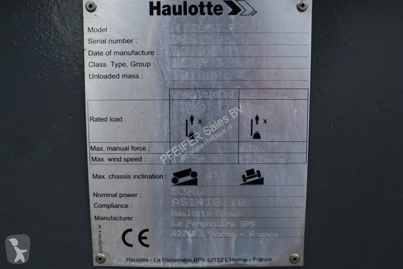 Vysokozdvižná plošina Haulotte HT28RTJ PRO...