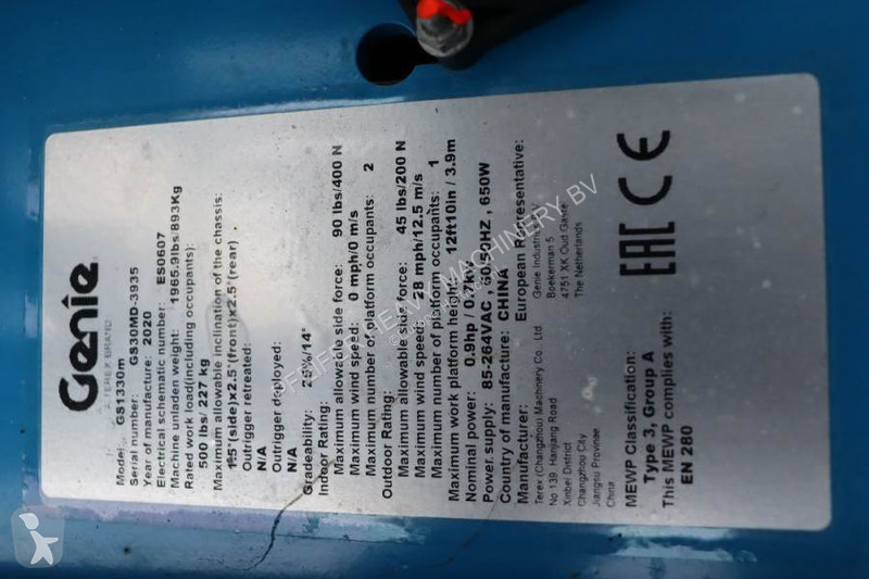 Hoogwerker Genie GS1330M All-Electric DC Drive,...