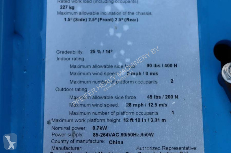 Hoogwerker Genie GS1330M Valid inspection,...