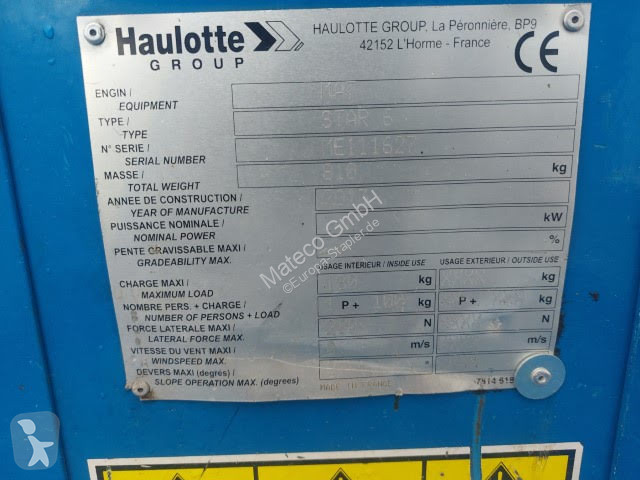 منصة تلسكوبية Haulotte STAR 6