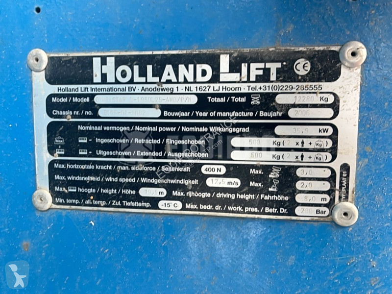 Nacelle Hollandlift B195-DL25 (21m)