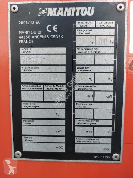 Vysokozdvižná plošina Manitou 150AETJ C 3D