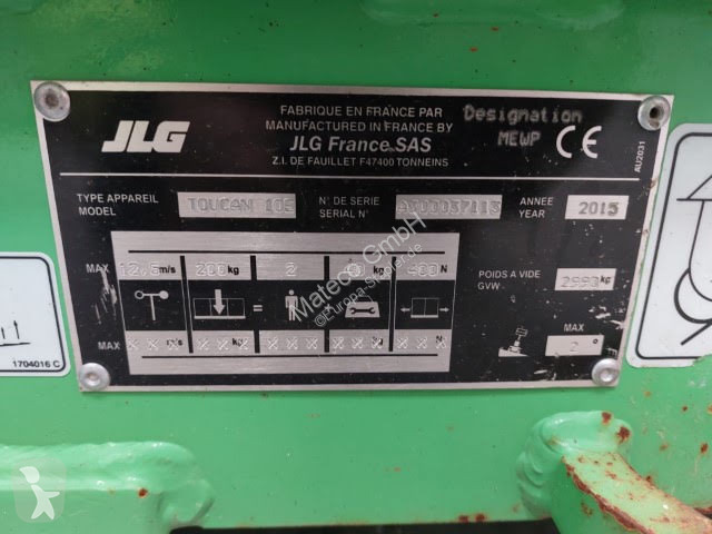 منصة تلسكوبية JLG TOUCAN 10E