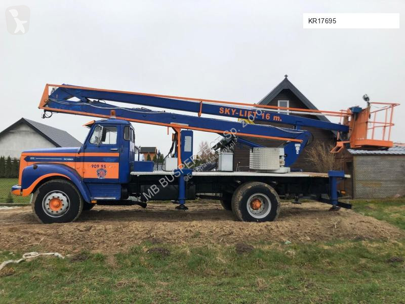 Plataforma elevadora Scania 85 dźwig zabytkowy...
