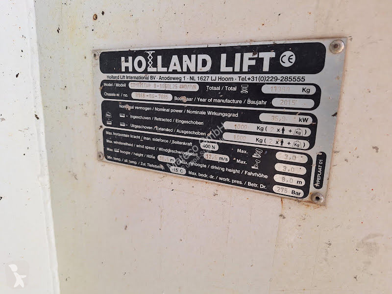 منصة تلسكوبية Hollandlift B-165DL25 4WD/P/N