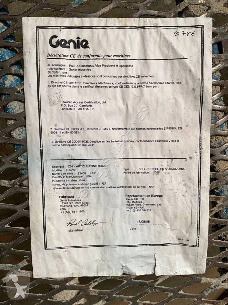 Vysokozdvižná plošina Genie Z 34/22