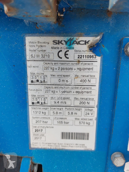 Автовышка Skyjack SJIII 3219