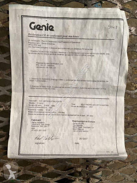 Vysokozdvižná plošina Genie Z 34/22