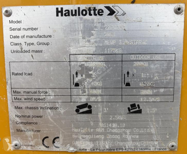 Plataforma elevadora Haulotte crawler Chenilles