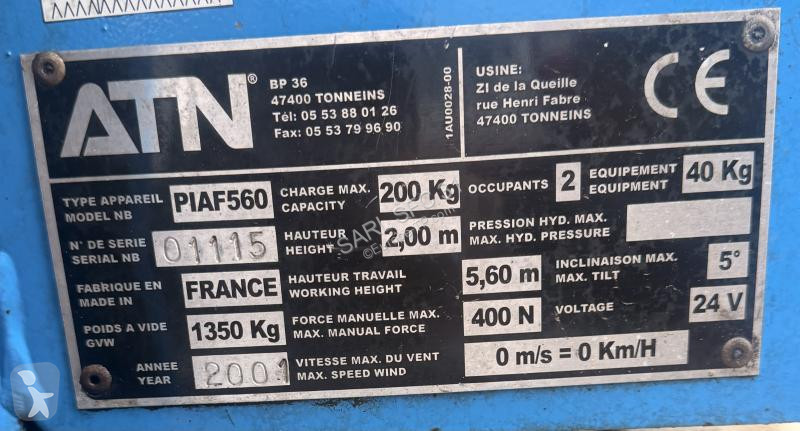 Nacelle ATN  PIAF 560 chenilles