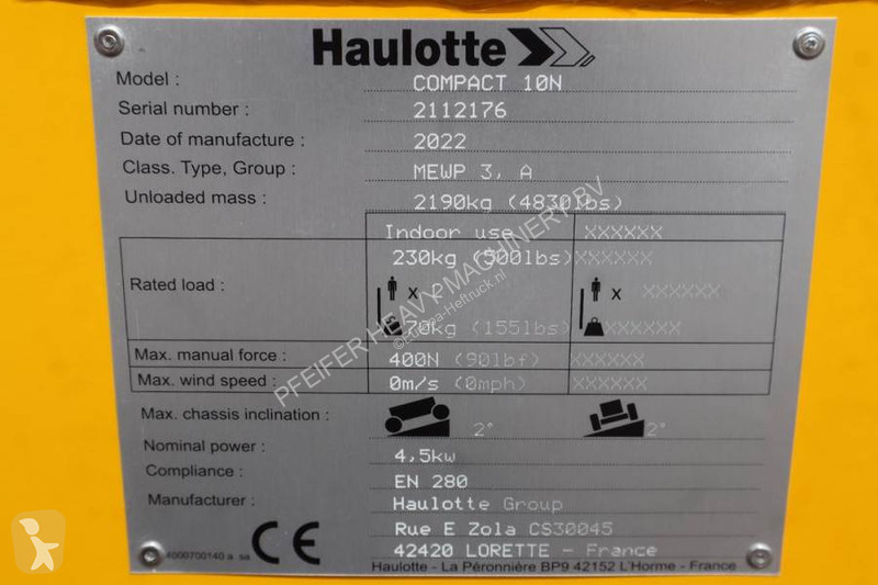 Plataforma Haulotte Compact 10N Valid...