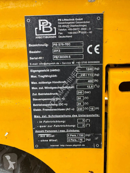 Hoogwerker Haulotte PB Lift S78-7EC hoogwerker...