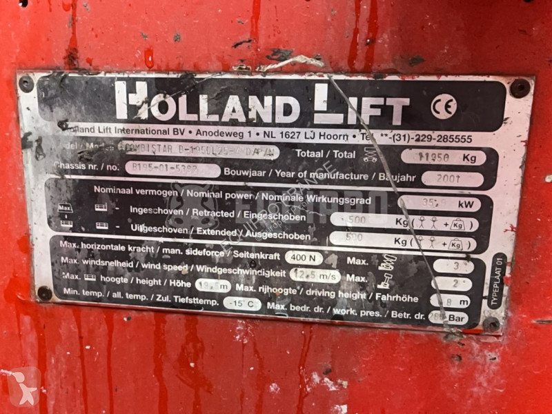 Nacelle Hollandlift B195-DL25 (21m)
