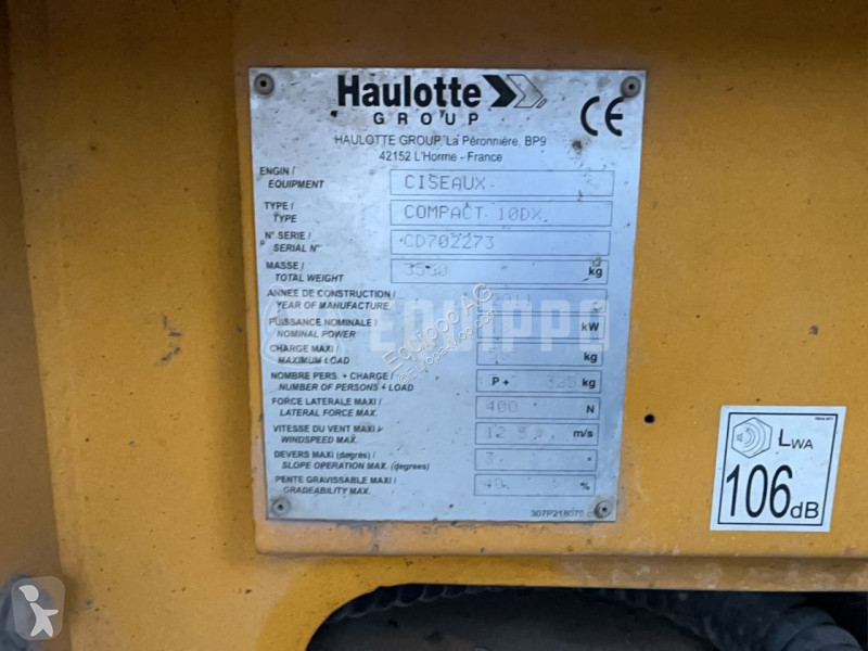 Vysokozdvižná plošina Haulotte Compact 10 (10m)