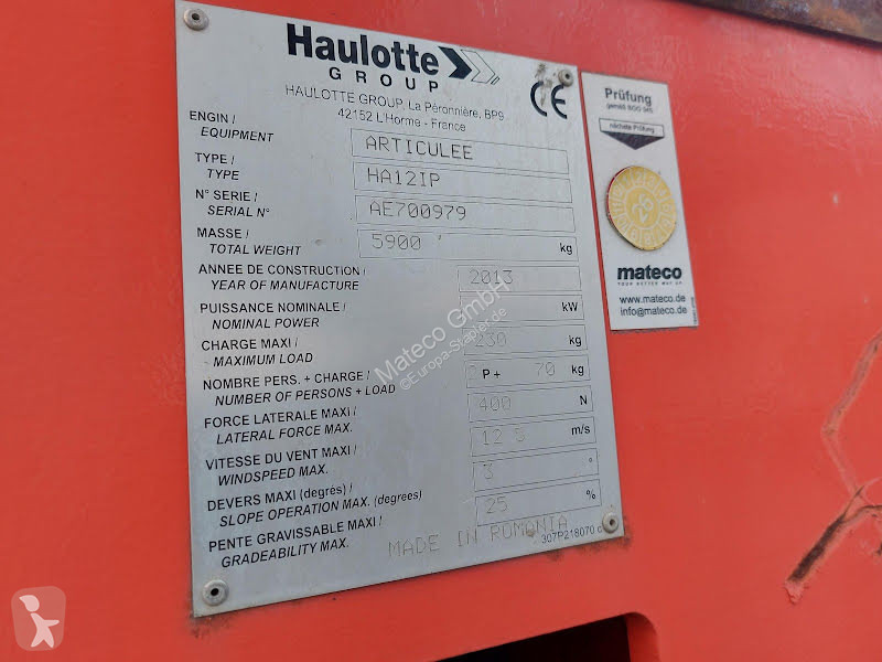 Plataforma elevadora Haulotte HA12 IP