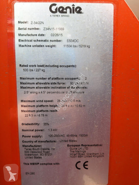 منصة تلسكوبية Genie Z34/22N