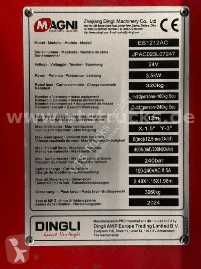 منصة تلسكوبية Magni Magni ES1212AC 12m...