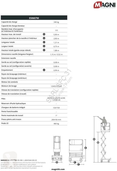 Plataforma elevadora Magni  0607M Neuve