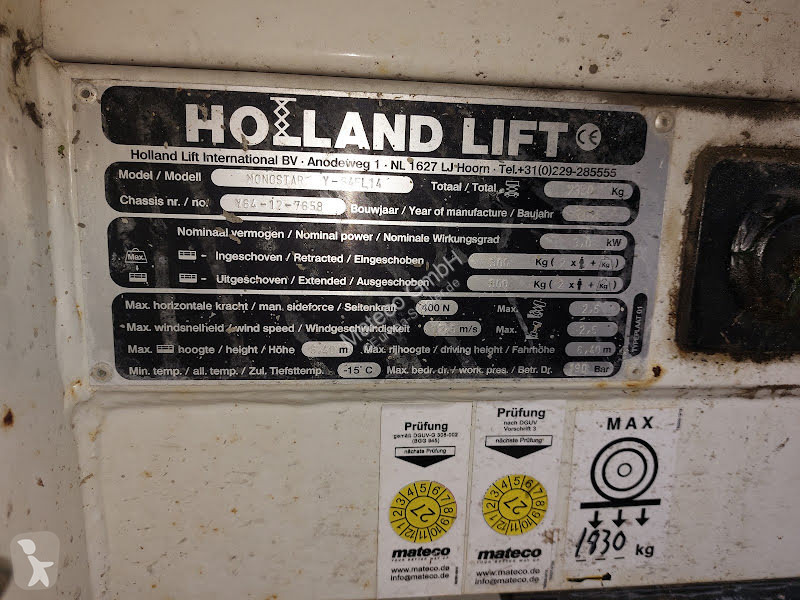 Nacelle Hollandlift Y-64EL14
