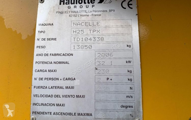 Hoogwerker Haulotte nacelle automotrice a...