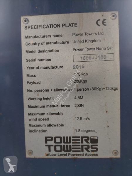 Plataforma elevadora Power Tower NANO SP