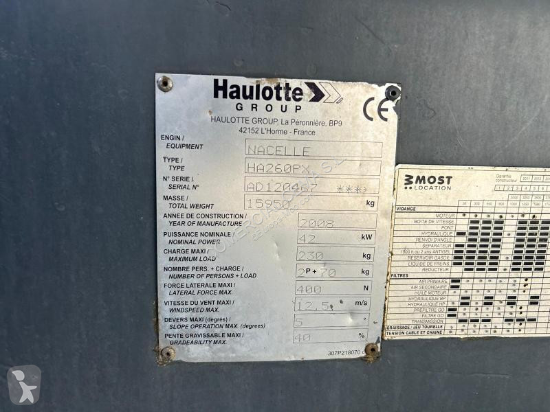 Nacelle Haulotte