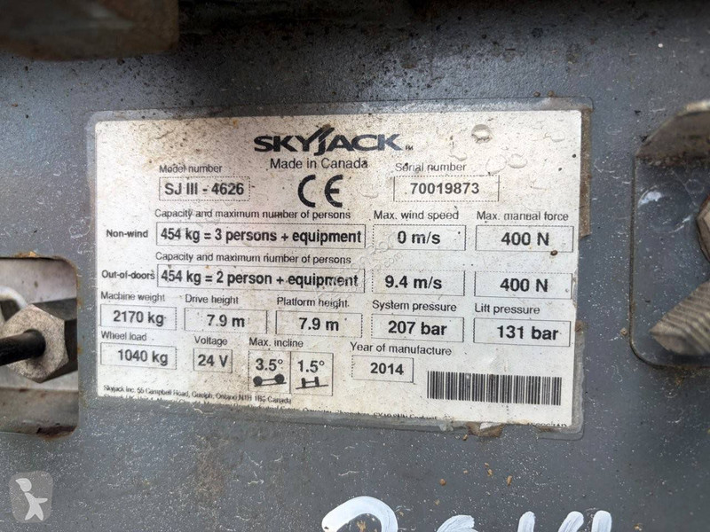 Nacelle Skyjack SJ4626