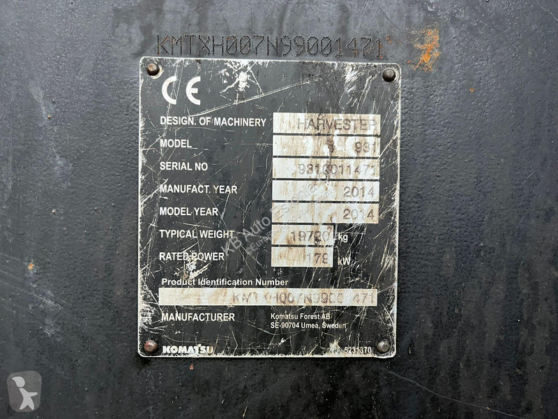Material florestal Komatsu 931 6x6 HEAD C144