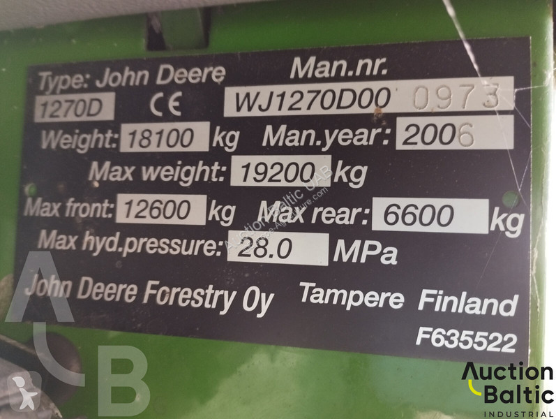 Maszyny leśne John Deere 1270 D