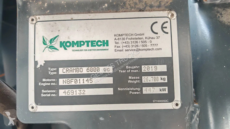 Material florestal Komptech CRAMBO 6000 MOBILE...