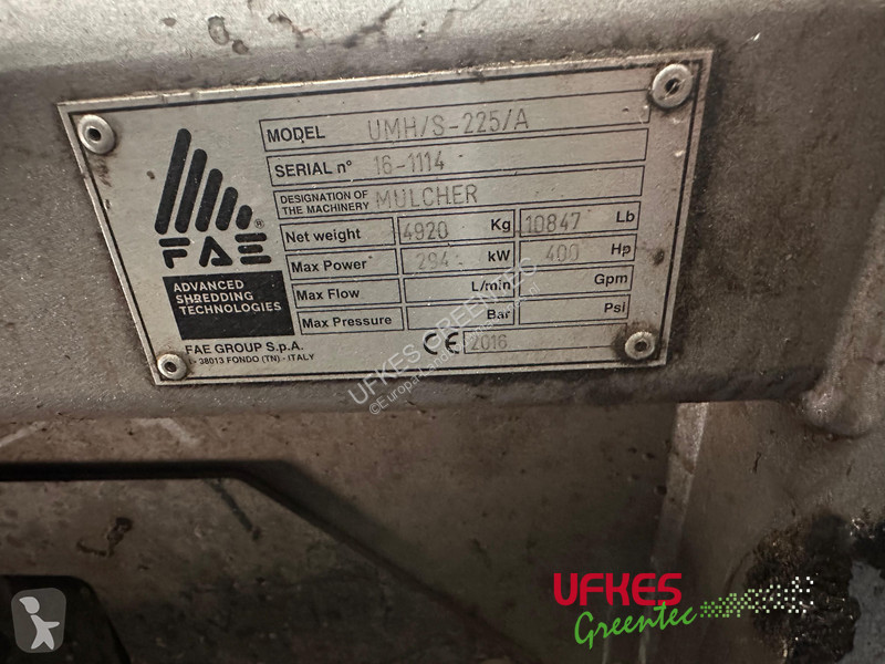 Material florestal FAE UMH/S-225/A mulcher