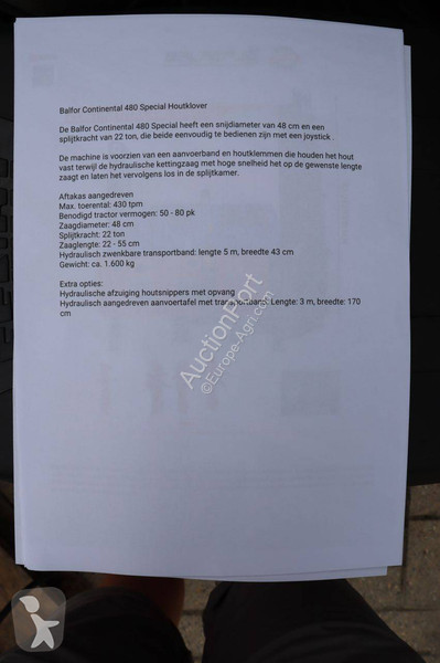 Material forestal Balfor Continental 480 Special