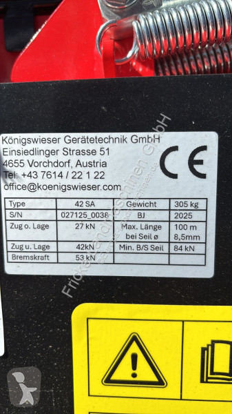 Material florestal   KDG 42 SA Seilwinde