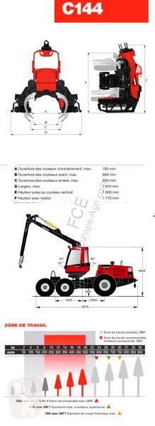 Skogsbruksmaterial Komatsu 941.1+ Tete C144...