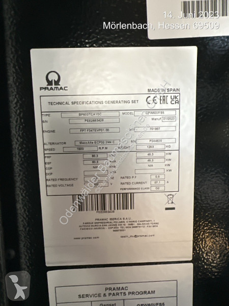 آلة لمواقع البناء Pramac  GPW60I/FS5