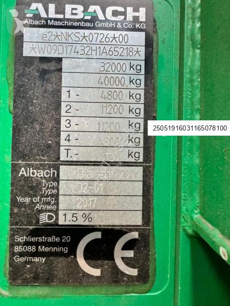 Albach S110F landscaping equipment