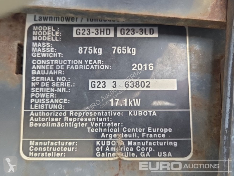 Zonas verdes Kubota G23-3