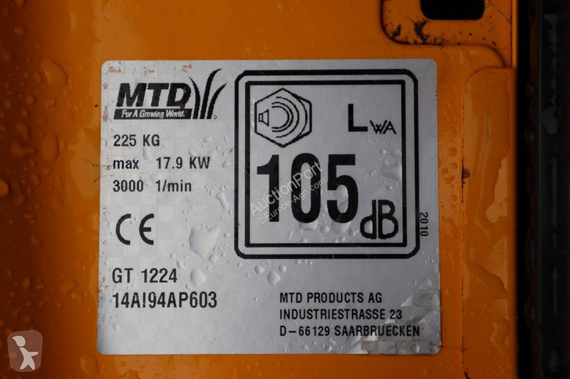 Zonas verdes Cub Cadet GT-1224 Hydrostatic