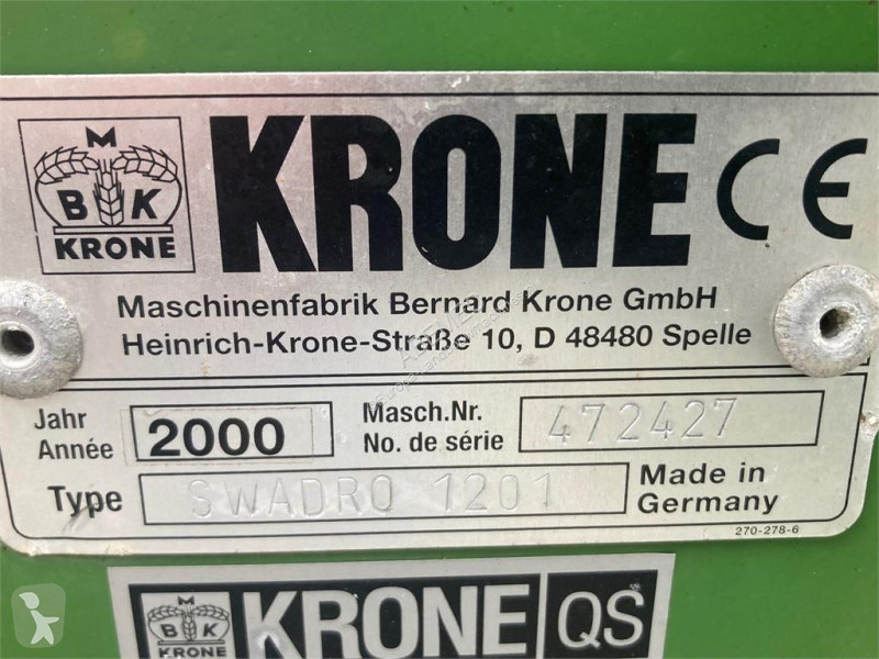 Krone 1201 hark haymaking