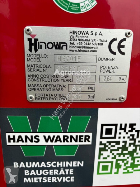 Dumper Hinowa HS 701 E