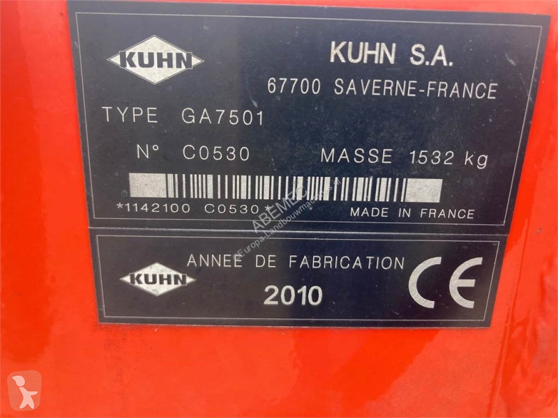 Zonas verdes Kuhn GA 7501 dubbele hark