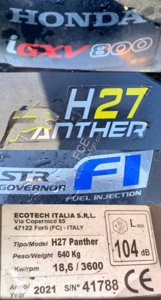 Espaces verts Ecotech H27 Panther 1er Main...