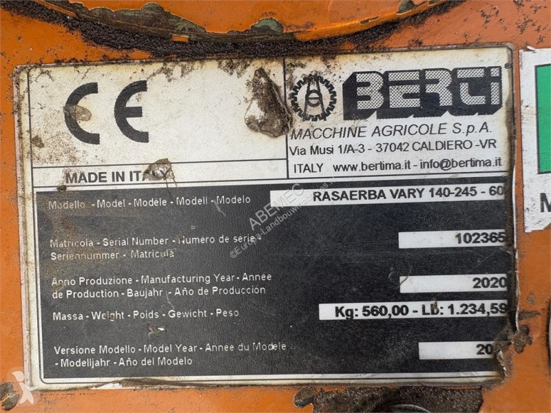 Berti Vary 140-245 60 landscaping equipment