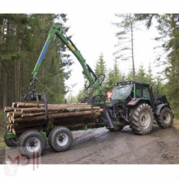 MD Landmaschinen KELLFRI Rückeanhänger 8 Tonnen mit Kran Remorque forestière occasion