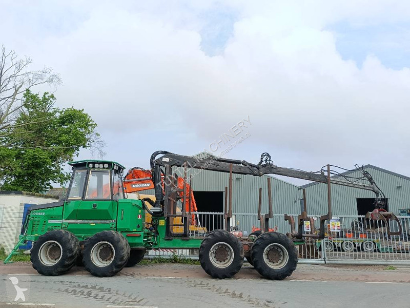 5F log forwarder with hiab crane + grab farming...